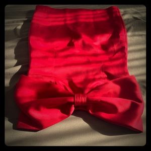 Marciano size 0 sweet heart bow strapless dress